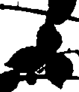 zoomed, no antialiasing (B&W)