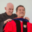 Greenberg, Don - with Edgar Velazquez at Commencement, 2015
