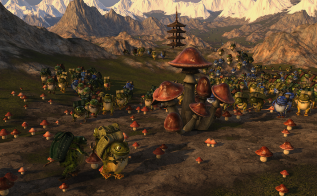 A cartoon of mushrooms and toads in a mountain landscape

AI-generated content may be incorrect.