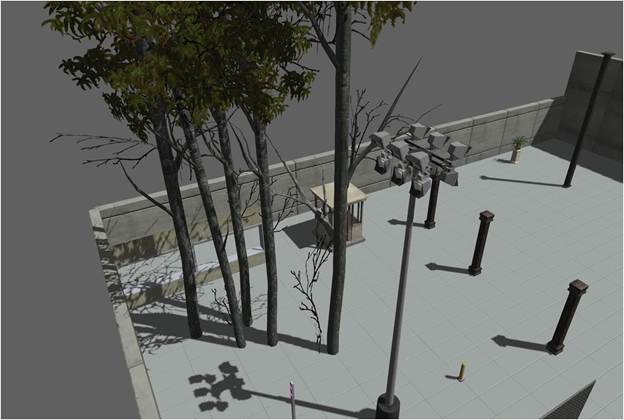 A low angle view of a park

AI-generated content may be incorrect.