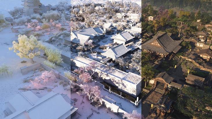 A collage of buildings covered in snow

AI-generated content may be incorrect.